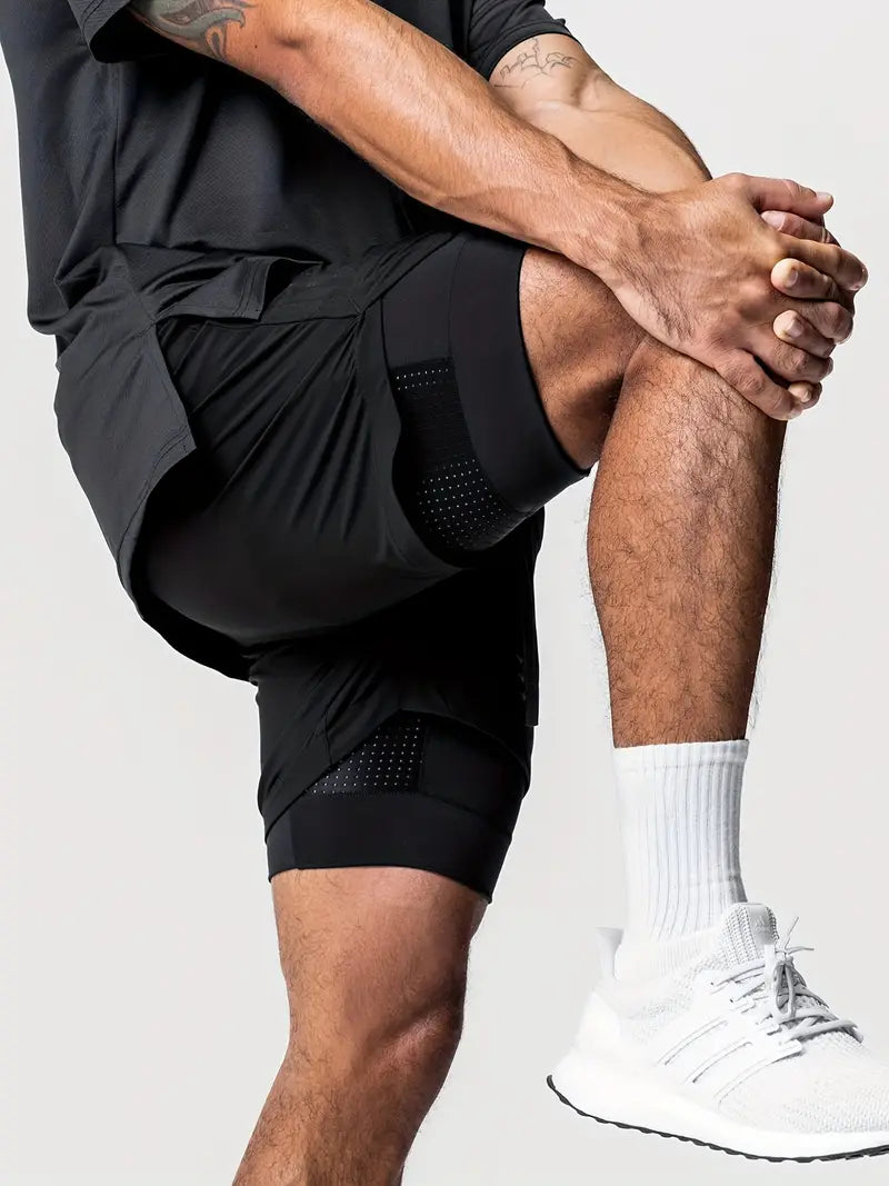 Short Dry Fit Esportivo Masculino - 2 em 1