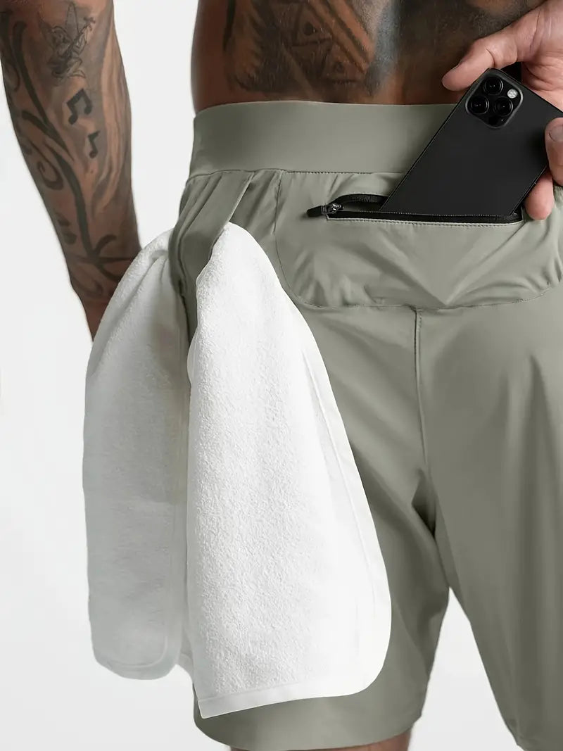 Bermuda Fitness Dry Fit Masculina - Com Zíper