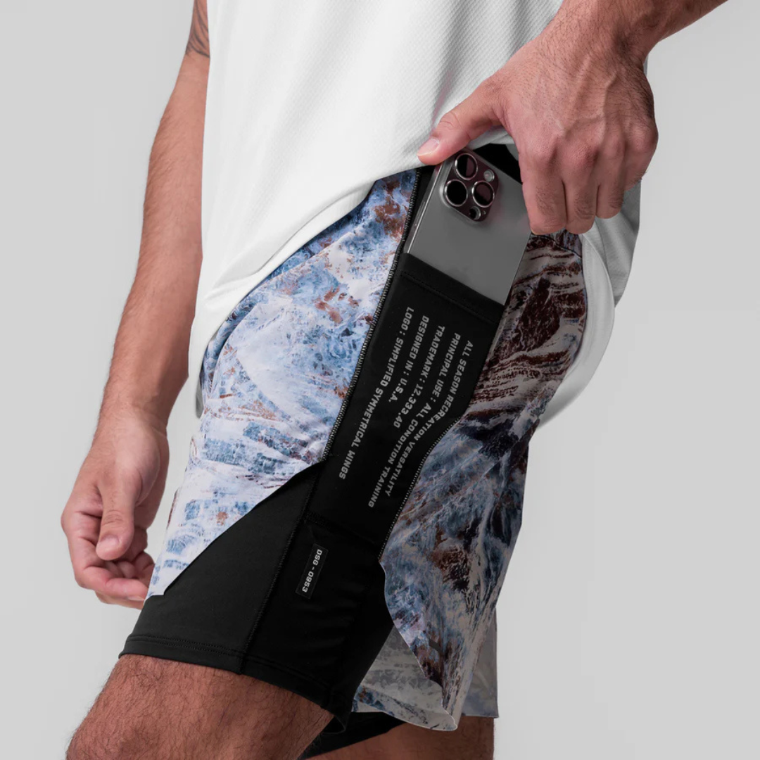 Short Esportivo Dry Fit Masculino Com Bermuda de Compressão 202