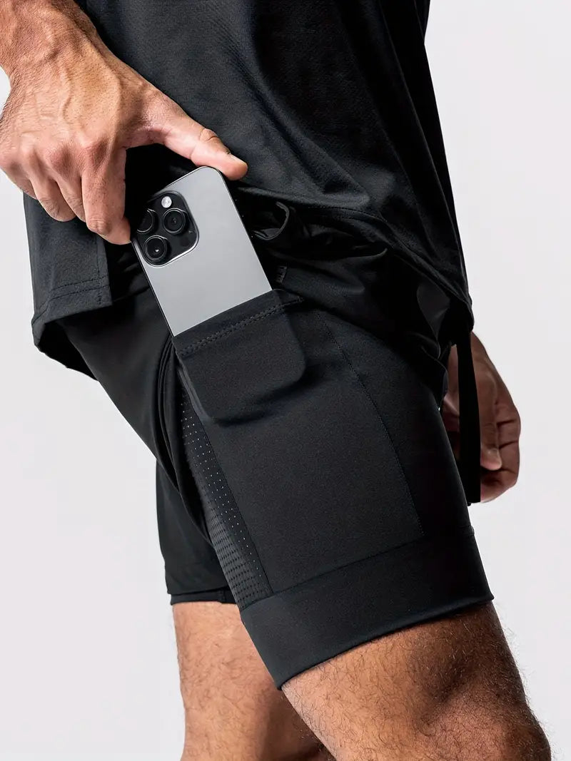 Short Dry Fit Esportivo Masculino - 2 em 1