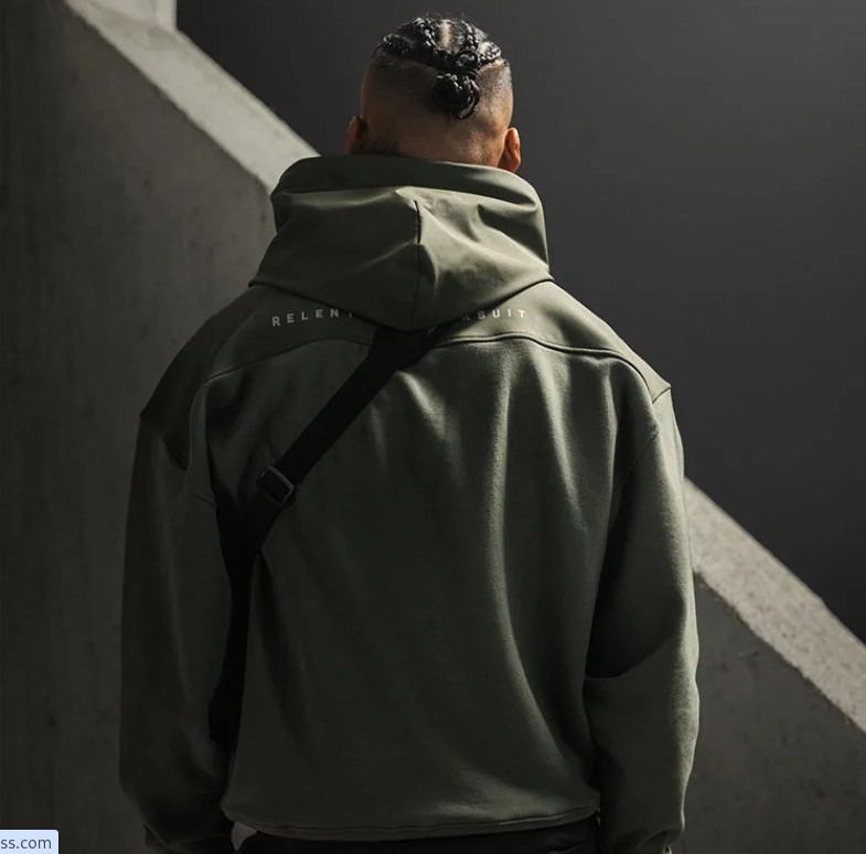 Moletom Esportivo de Algodão Masculino Com Capuz 402