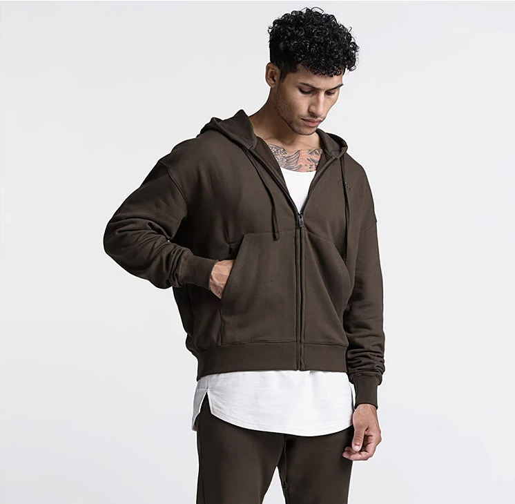 Moletom Esportivo de Algodão Masculino Com Capuz 405