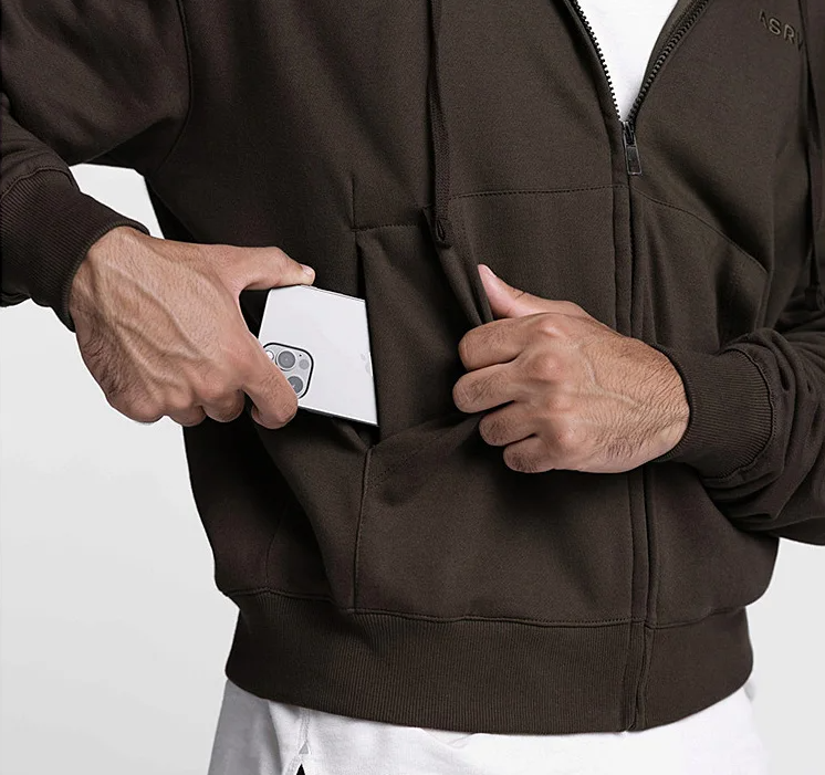 Moletom Esportivo de Algodão Masculino Com Capuz 405