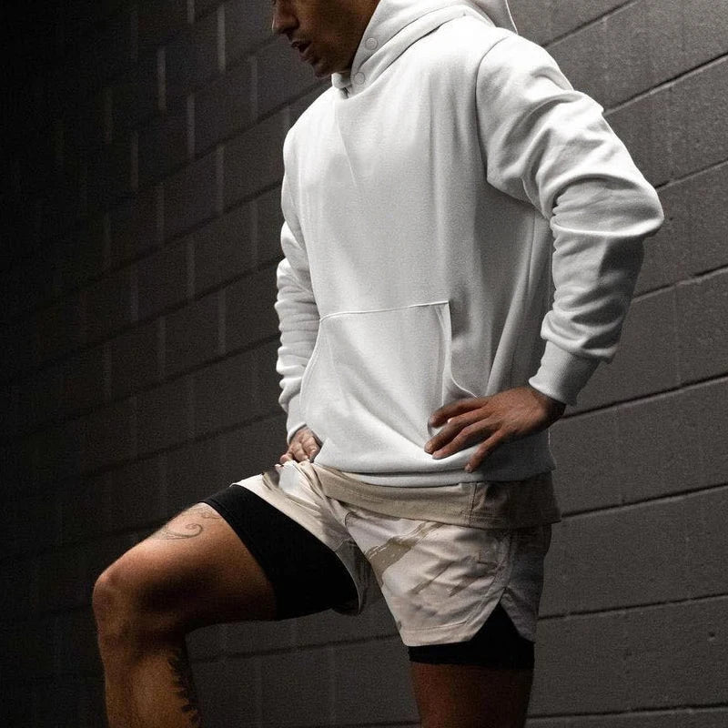 Moletom Esportivo de Algodão Masculino Com Capuz 401