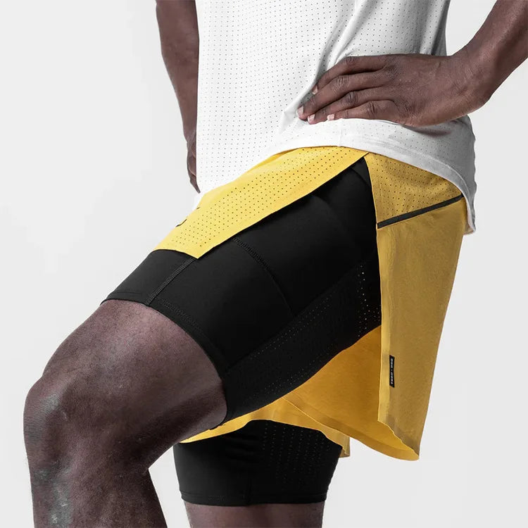 Short Esportivo Dry Fit Com Bermuda de Compressão 203