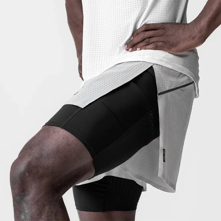 Short Esportivo Dry Fit Com Bermuda de Compressão 203