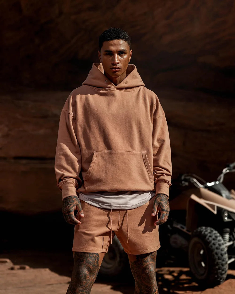 Moletom Esportivo de Algodão Masculino Com Capuz 419