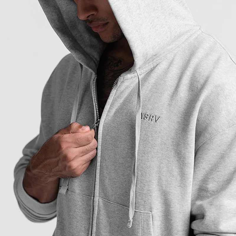 Moletom Esportivo de Algodão Masculino Com Capuz 405