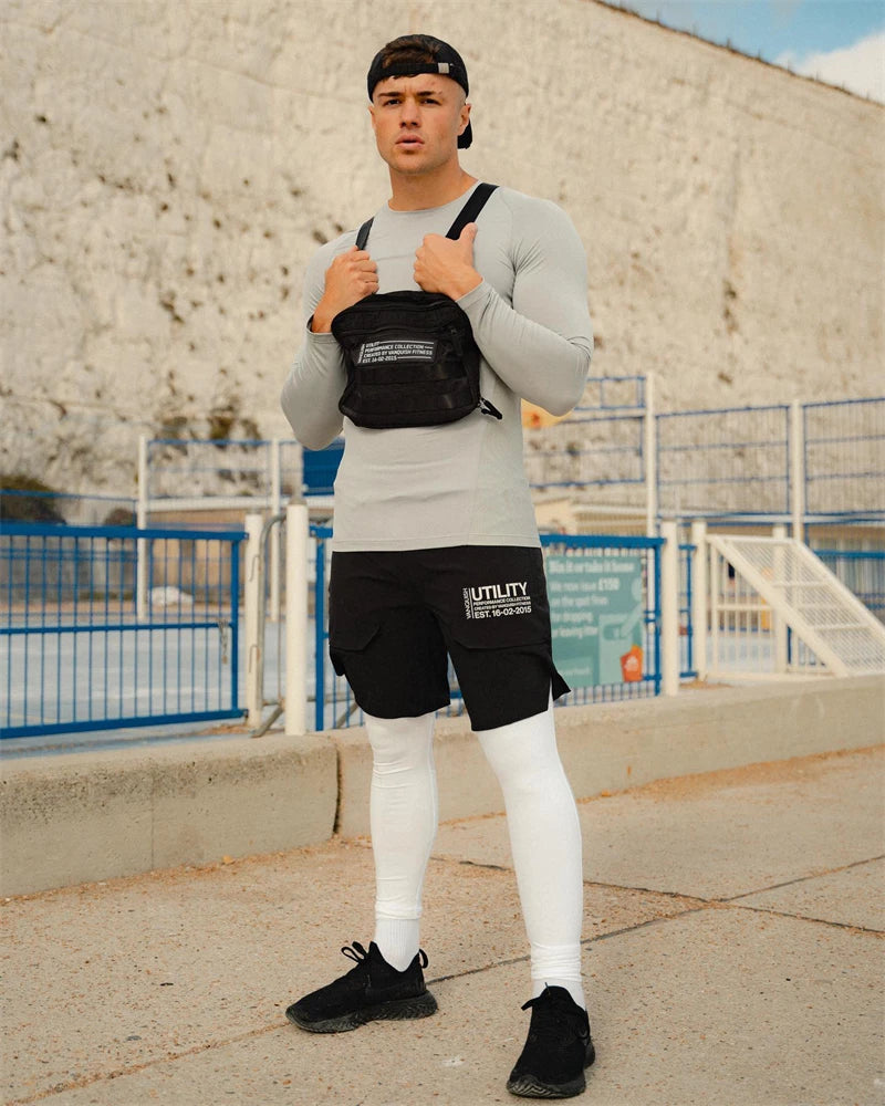 Short Esportivo Dry Fit Masculino Com Zíper