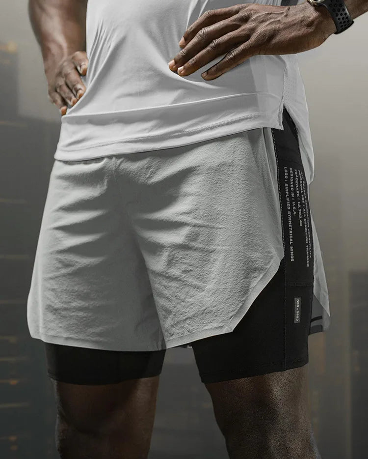 Short Esportivo Dry Fit Masculino Com Bermuda de Compressão 202