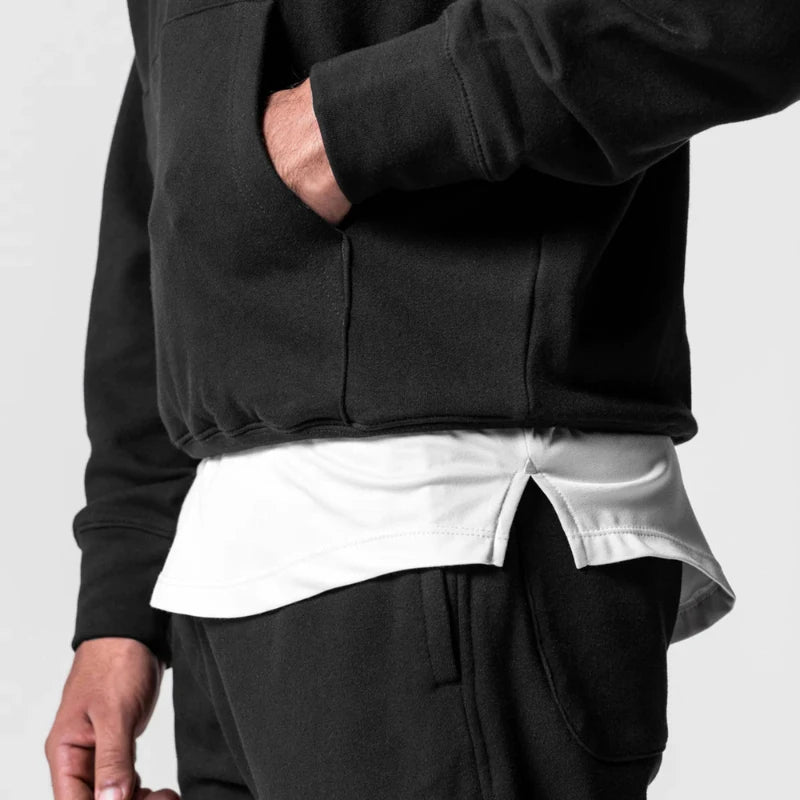 Moletom Esportivo de Algodão Masculino Com Capuz 419