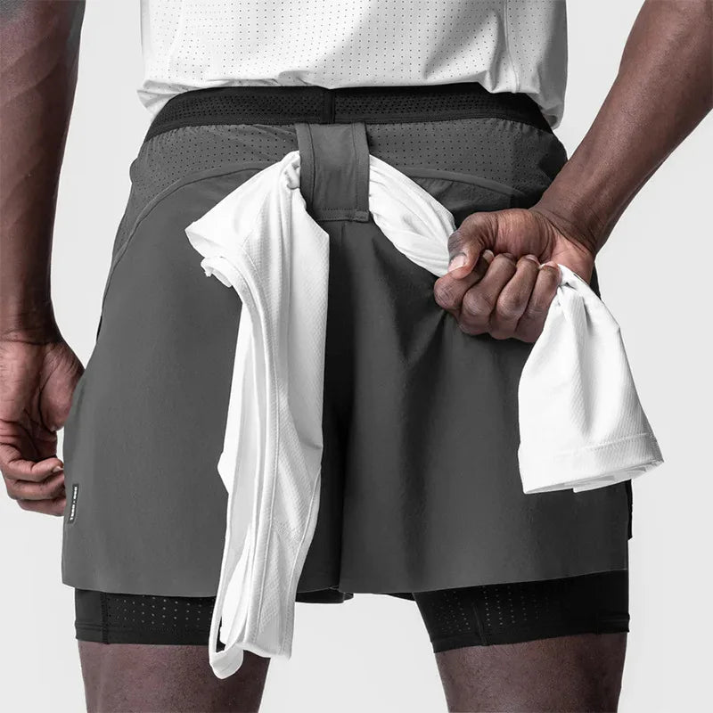 Short Esportivo Dry Fit Com Bermuda de Compressão 203