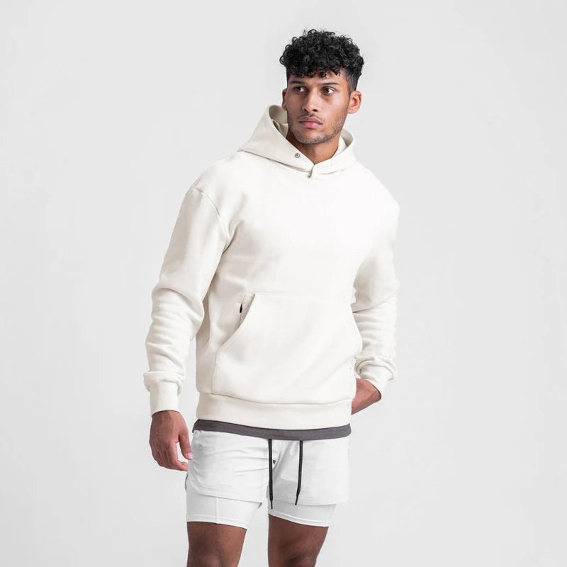 Moletom Esportivo de Algodão Masculino Com Capuz 401