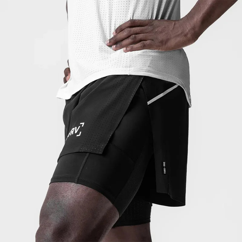 Short Esportivo Dry Fit Com Bermuda de Compressão 203