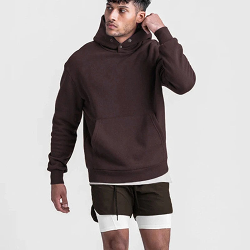 Moletom Esportivo de Algodão Masculino Com Capuz 401