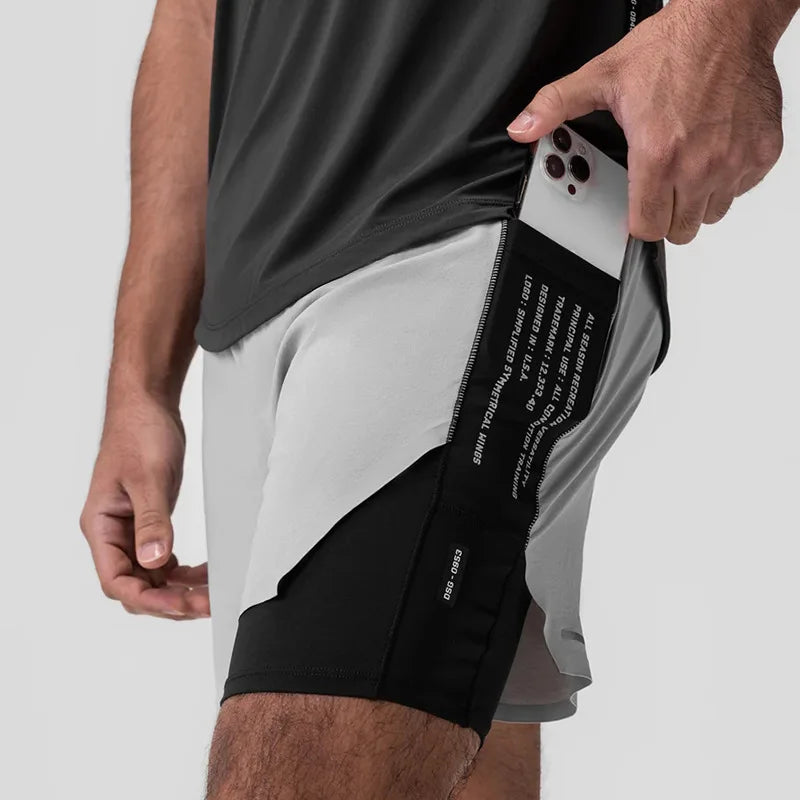Short Esportivo Dry Fit Masculino Com Bermuda de Compressão 202
