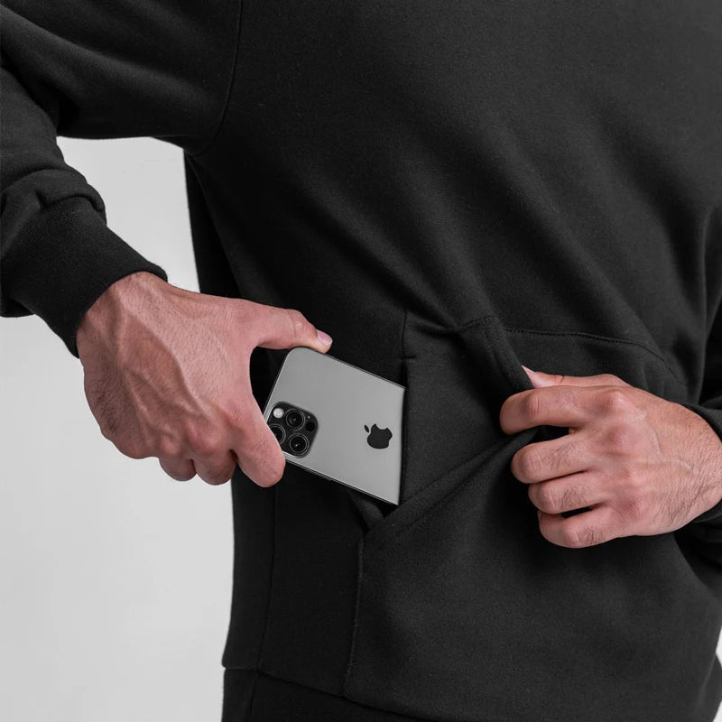 Moletom Esportivo de Algodão Masculino Com Capuz 401