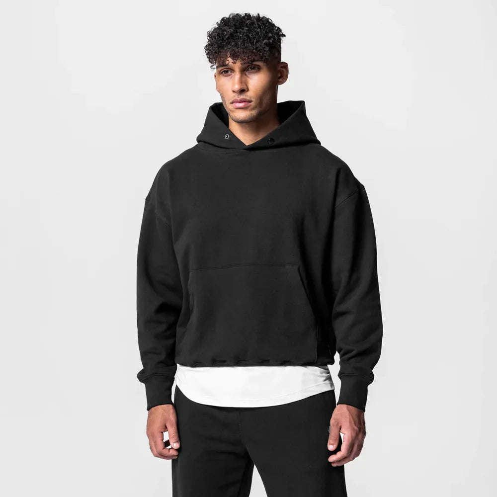 Moletom Esportivo de Algodão Masculino Com Capuz 419