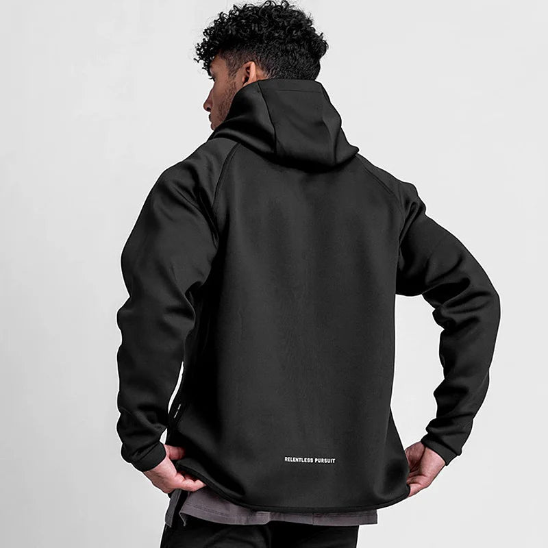 Moletom Esportivo de Algodão Masculino Com Zíper 414