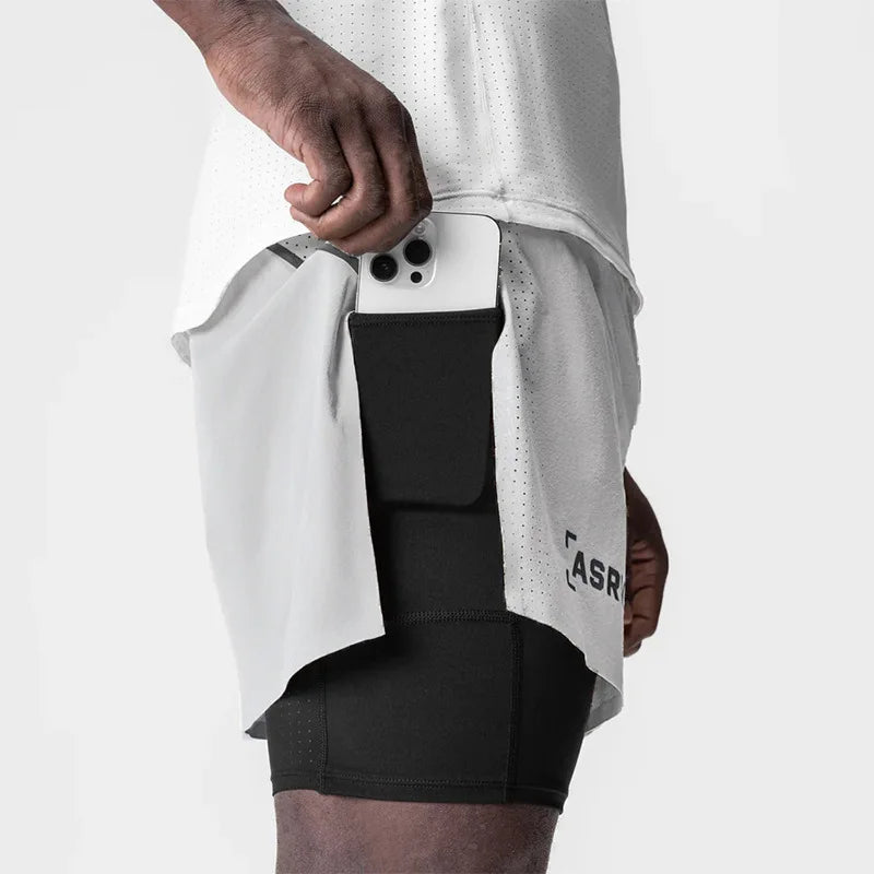 Short Esportivo Dry Fit Com Bermuda de Compressão 203