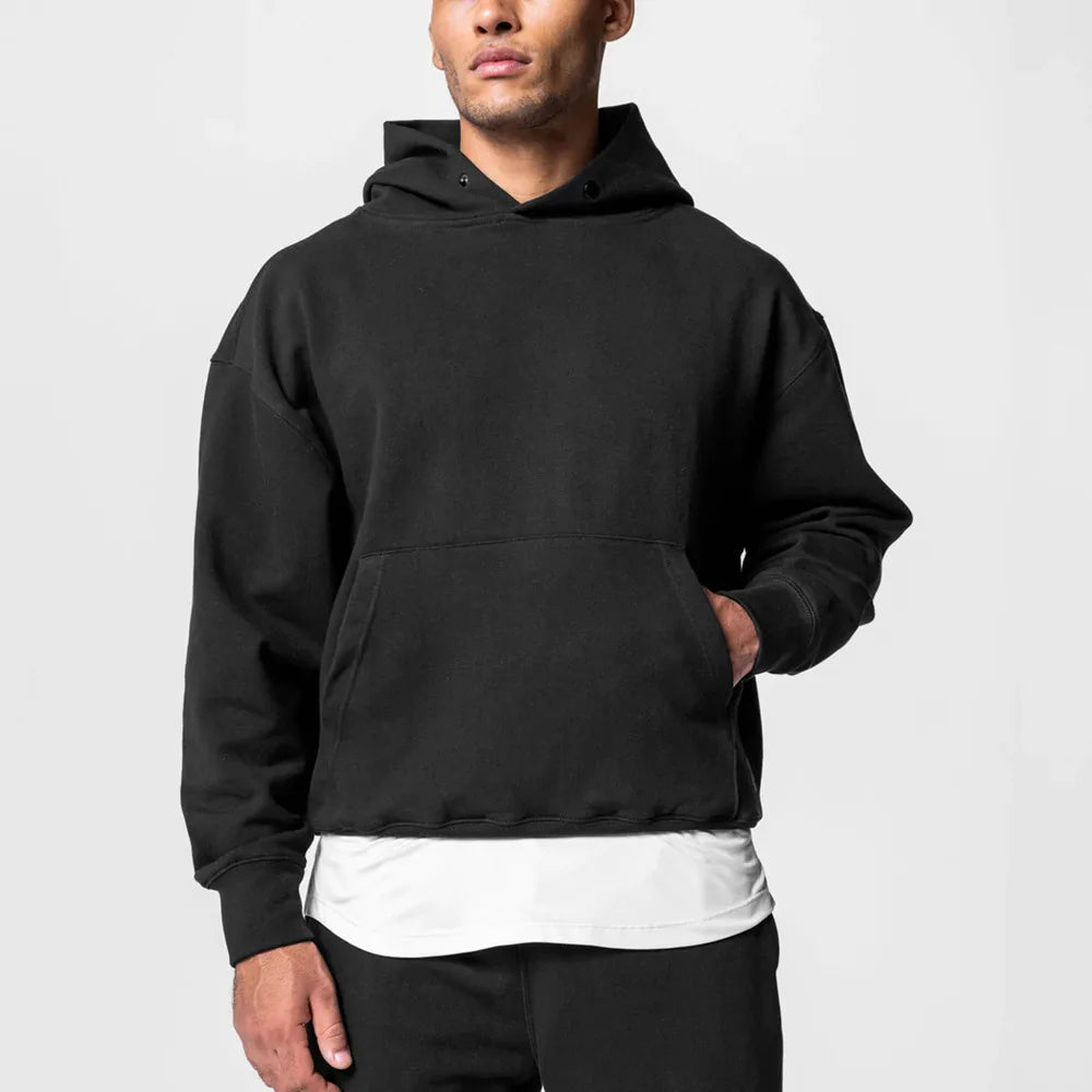 Moletom Esportivo de Algodão Masculino Com Capuz 419