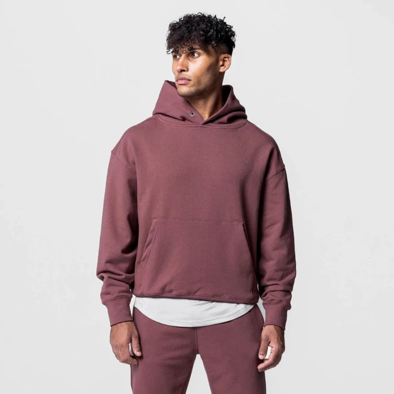 Moletom Esportivo de Algodão Masculino Com Capuz 419